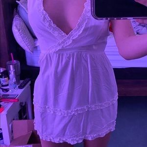 White mini dress